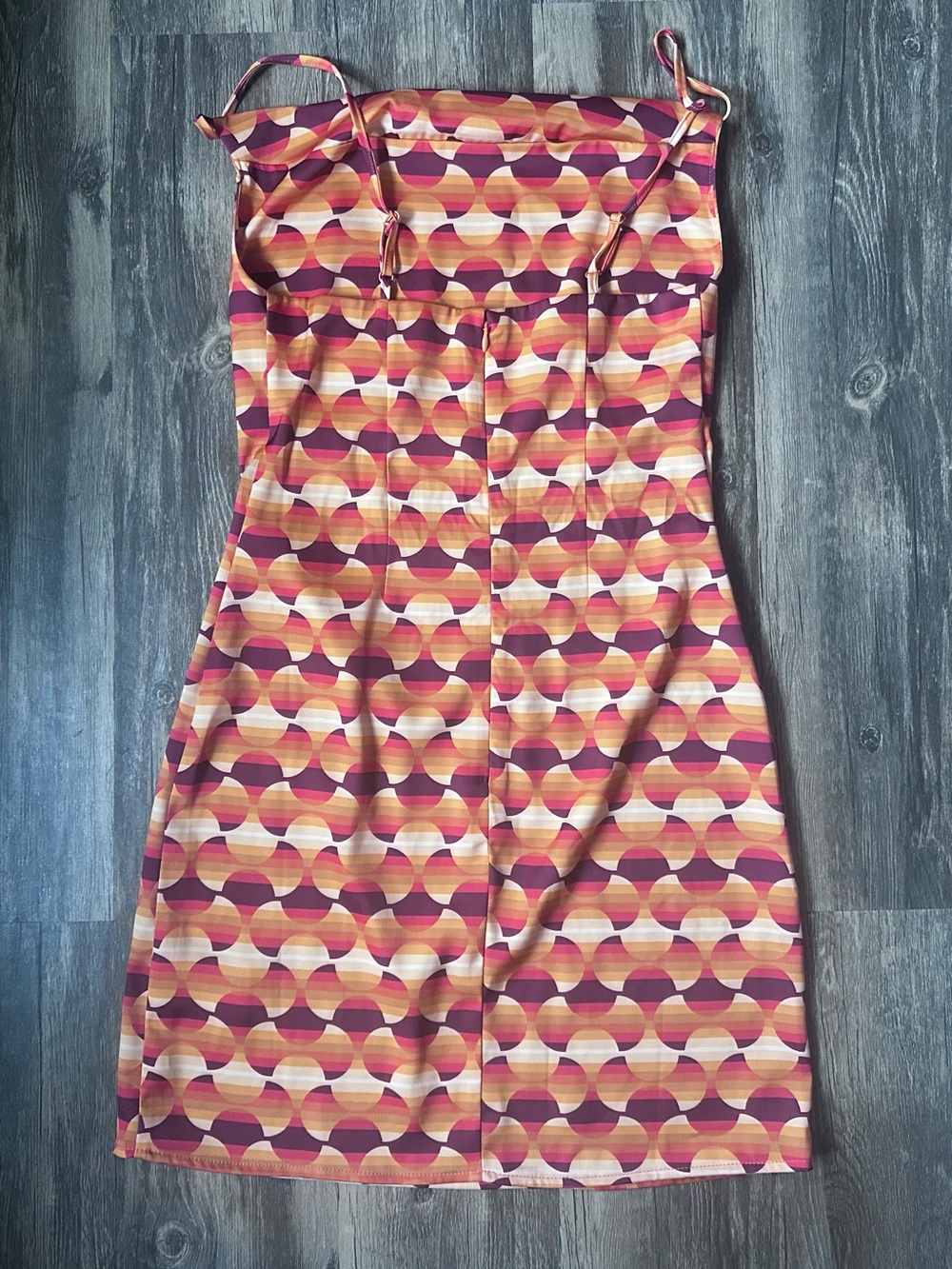 Urban Outfitters Mallory Mini Slip Dress Orange Mod Print Women’s Size XS